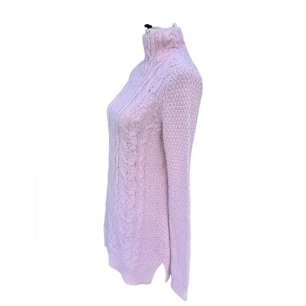 Lauren Ralph Lauren Sweater Mock Turtleneck Cable Knit Tunic Womens Size Medium - Picture 3 of 10